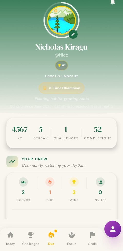 Verdly habit growth Android app by Saint Nico Labs — coming soon